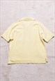 WOMEN'S VINTAGE 90S THOMAS BURBERRY YELLOW POLO T SHIRT