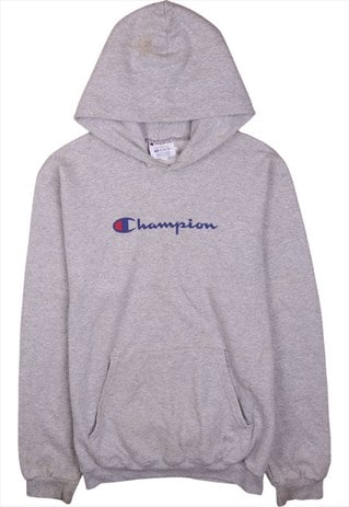 Champion 90's Pullover Spellout Hoodie XLarge Grey