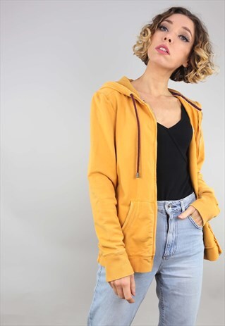 VINTAGE RETRO YELLOW NAPAPIJRI SWEATER HOODIE