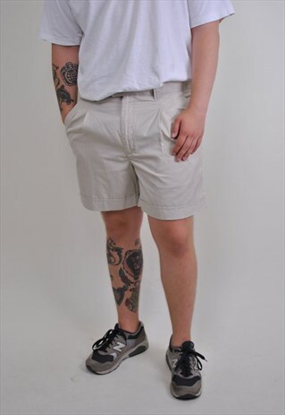 VINTAGE MILITARY SHORTS, BEIGE HERITAGE CHINOS
