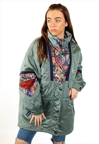 VINTAGE PATTERNED PUFFER JACKET J2240