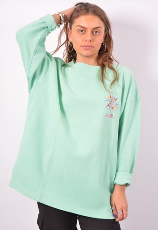 VINTAGE ELLESSE SWEATSHIRT JUMPER GREEN