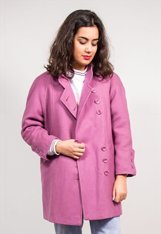 VINTAGE 90'S PINK WINTER PEA COAT