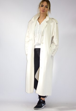 VINTAGE OVERSIZED PREPPY TRENCH COAT MAC