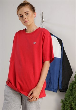 VINTAGE CHAMPION T-SHIRT RED Z623