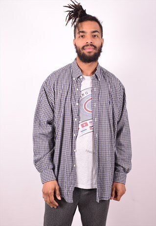 RALPH LAUREN MENS VINTAGE SHIRT XL MULTI CHECK 90S