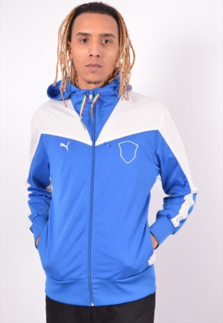 VINTAGE PUMA HOODIE SWEATER BLUE
