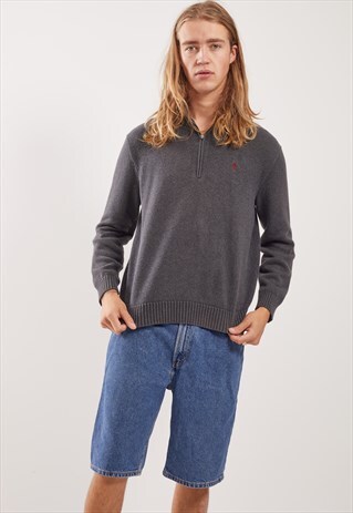 VINTAGE RALPH LAUREN 1/4 ZIP KNITTED JUMPER