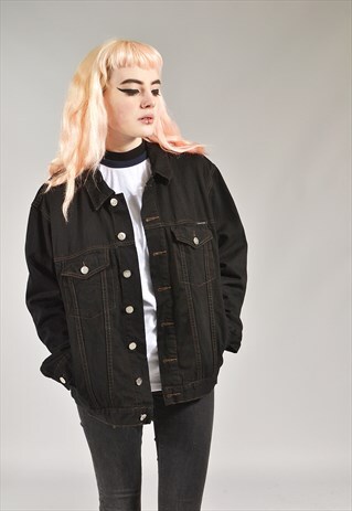 VINTAGE CALVIN KLEIN BLACK DENIM JACKET