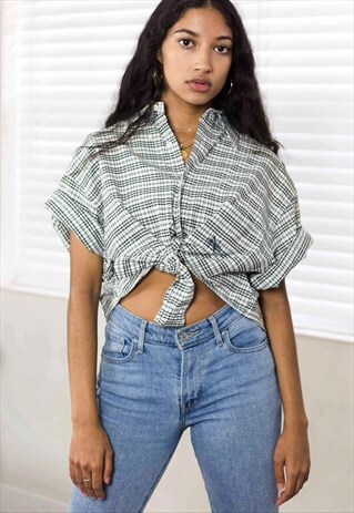 VINTAGE NAUTICA TIE FRONT TOP LOGO 90S M 6.2