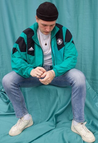 VINTAGE ADIDAS SHELL JACKET. 92' BOSTON MARATHON.