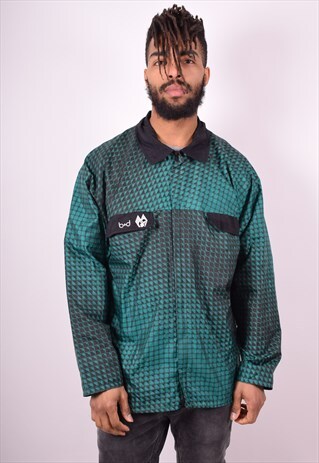 MENS VINTAGE RAIN JACKET XL GREEN 90S