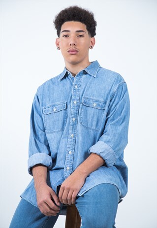 VINTAGE 80S CLASSIC POLO RALPH LAUREN SHIRT / S3024