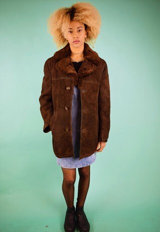 VINTAGE 90'S SHEARLING COAT