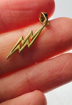 Thunderbolt - 925 Sterling Silver Plain Pendant for men