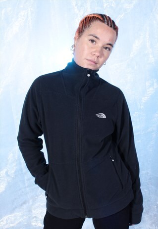 VINTAGE THE NORTH FACE BLACK LIGHTWEIGHT FLEECE