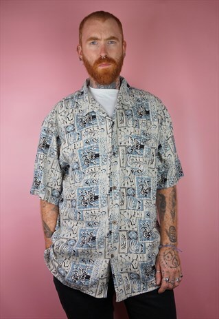 VINTAGE 1980S PATTEN OVERSIZED SHORT SLEEVE SHIRT