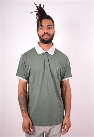 CHAMPION MENS VINTAGE POLO SHIRT XXL GREEN 90S