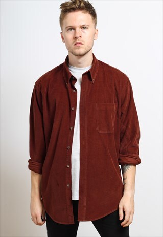 VINTAGE CORDUROY SHIRT BROWN