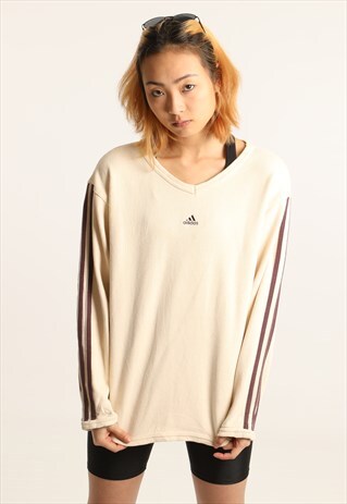VINTAGE ADIDAS EMBROIDERED SPELLOUT SWEATSHIRT