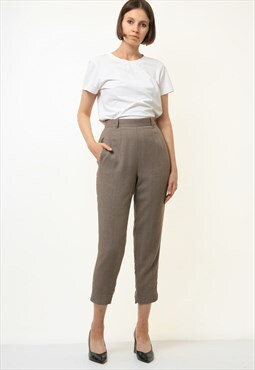 80s Vintage Woman Kenzo Wool Crop Pants Woman size S 4381