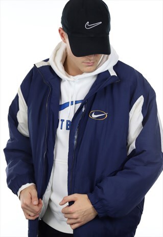 VINTAGE 90S NIKE PADDED COAT BLUE