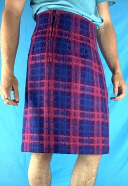 Vintage Celine plaid skirt from the 80s.