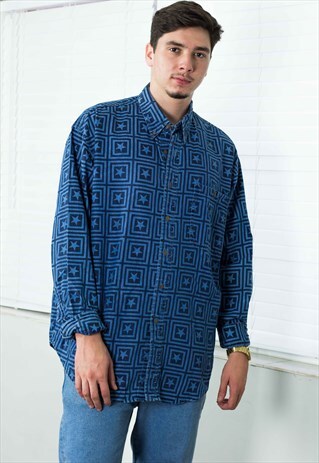 VINTAGE CHAPS RALPH LAUREN SHIRT 90S XL 16.2