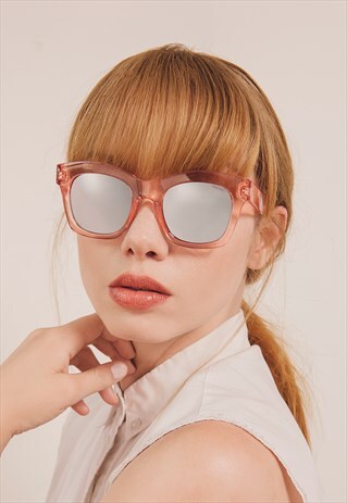 ZOE MIRROR LENS WOMENS FASHION PINK SUNGLASSES