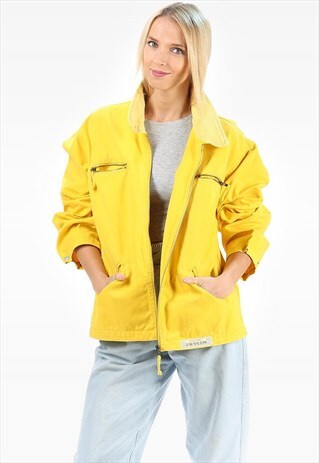 VINTAGE BOLD YELLOW PARKA JACKET 90S