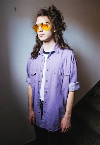 VINTAGE PURPLE DENIM SHIRT