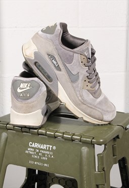 Vintage Nike Air Max 90 Trainers in Grey Sports Shoe UK 5.5