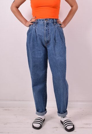 WOMENS VINTAGE JEANS W28 L30 BLUE 90S