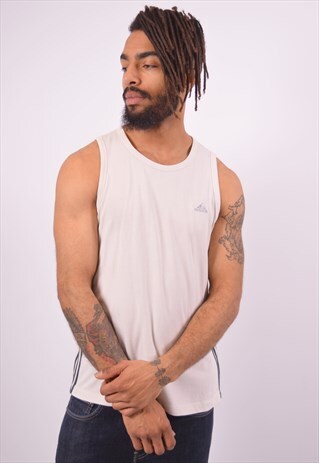 VINTAGE ADIDAS VEST TOP WHITE