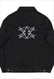 DNA Black washed jacket with embroidery 