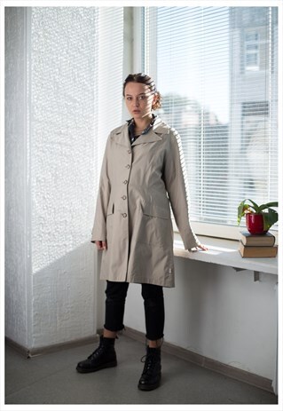VINTAGE 80'S BEIGE TRENCH COAT