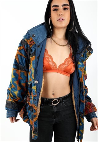 VINTAGE PATTERNED PUFFER JACKET NJ9