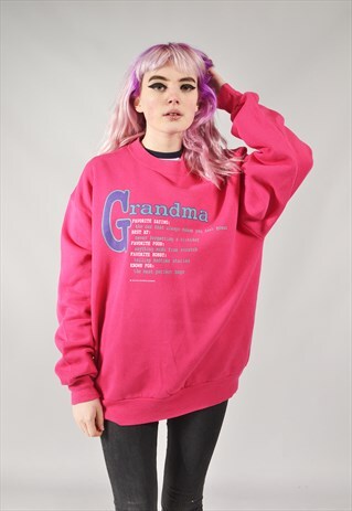 VINTAGE GRANDMA SWEATSHIRT PINK