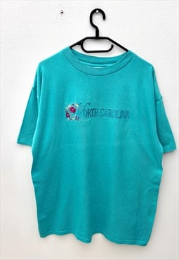 Vintage North Carolina turquoise T-shirt large  