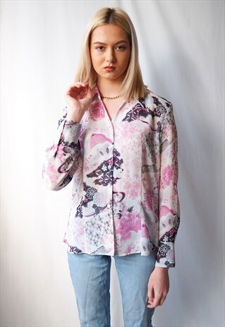 VINTAGE GERRY WEBER FLORAL PATTERNED SHIRT