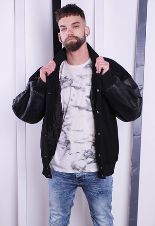 VINTAGE 90S VARSITY BOMBER JACKET AMERICAN/USA JACKET UNISEX
