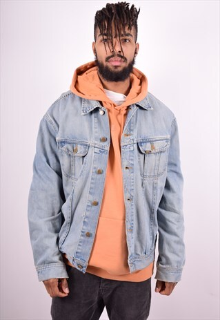 LEE MENS VINTAGE DENIM JACKET XXL BLUE 90'S