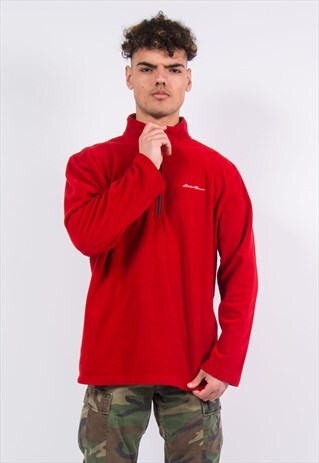 EDDIE BAUER 1/4 ZIP FLEECE SWEATSHIRT