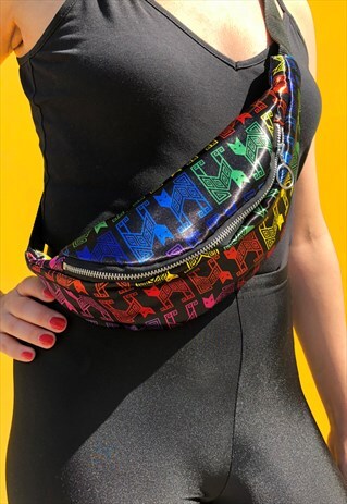RAINBOW CAT PRINT BUMBAG
