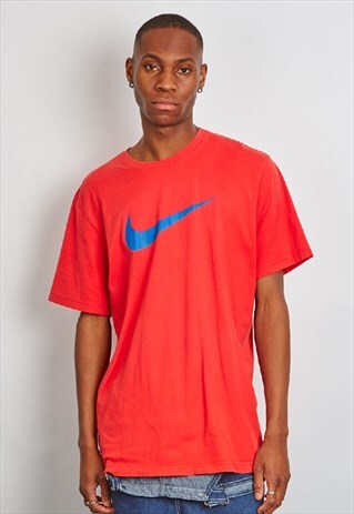VINTAGE 90'S NIKE LOGO RED T-SHIRT
