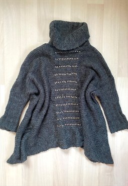 Grey Roll Neck Jumper