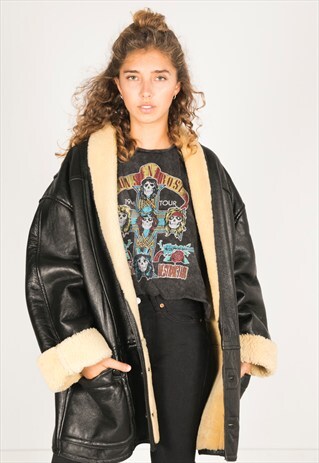 VINTAGE 80S WINTER SHEEPSKIN COAT / R3014