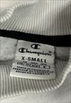 CHAMPION VINTAGE BLACK AND WHITE CROPPED SWEATSHIRT WOMAN XS