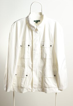 Vintage Polo Ralph Lauren Active  Windbreaker Jacket White