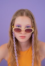 "Layla" Eyeglass Chain in Lilac